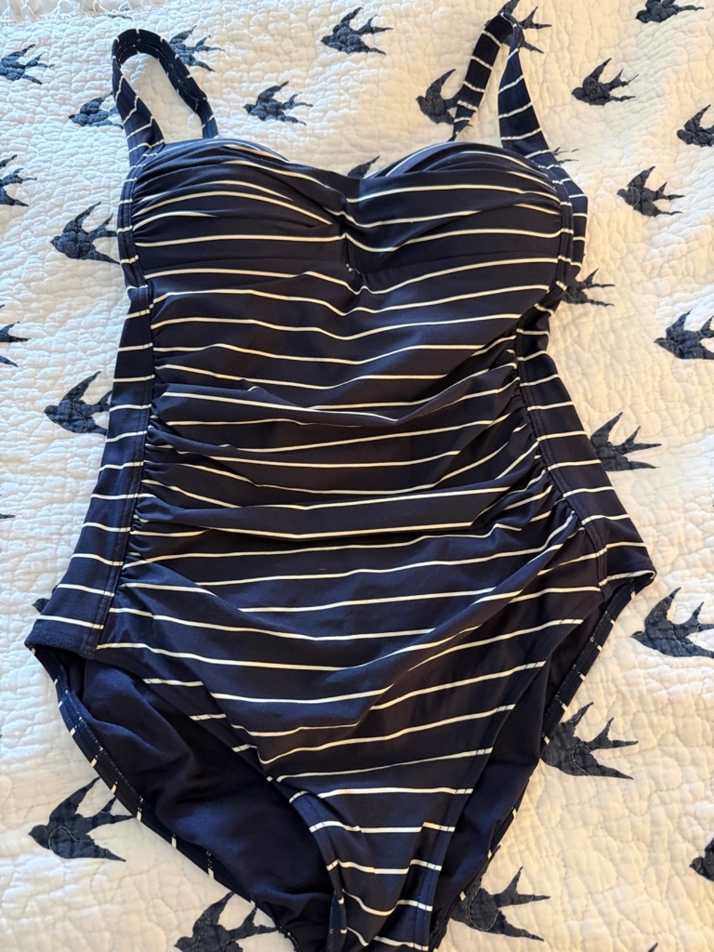 Bond-eye Australia navy  Stripe One-Piece bathing suit size 8